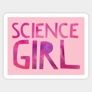 Science Girl Design | Female Science Fans Funky Pink Nebula Sticker